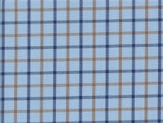 Vollzwirn: Karo braun-blau