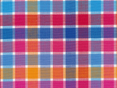 Dessin: blue, red and orange checks